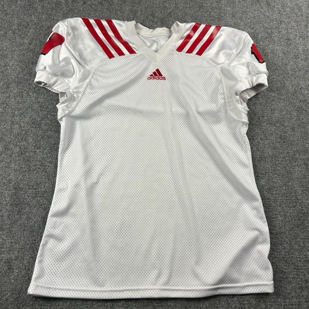 Adidas Wisconsin Badgers Jersey Mens 2XL White Football Practice NCAA Training